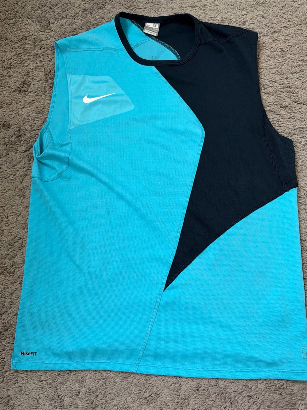 Nike Rafa Nadal 2007 Miami Rome Sleeveless Tennis Shirt Crew XL Roger Federer RF